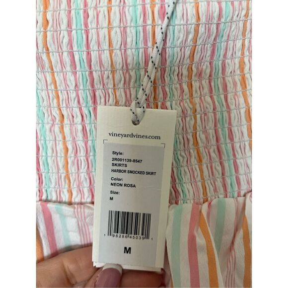 Vineyard Vines Vineyard Vines Harbor Smocked Skirt (Neon Rosa) NEW - Picture 7 of 8